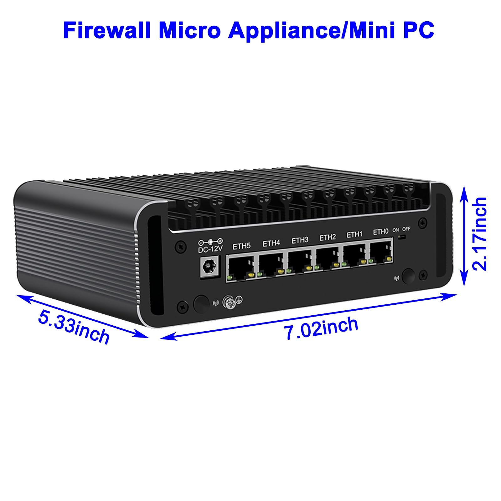 Amazon.com: 6 Port Firewall Micro Appliance, Fanless Firewall Mini
