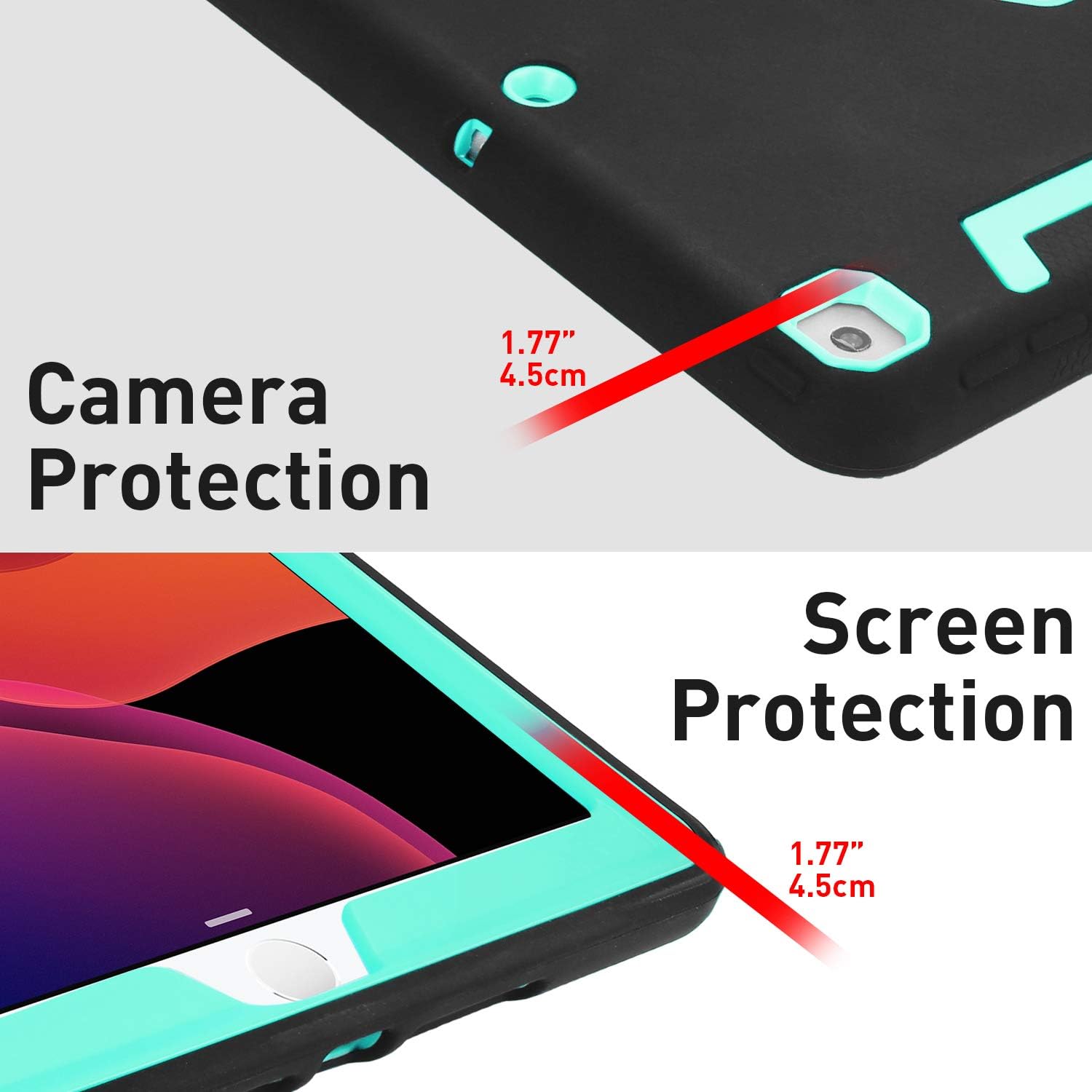 AICase Case for ipad 9th Generation/iPad 8th Generation/iPad 7th Generation,Kickstand Heavy Duty Shockproof Rugged Protective Case with Stylus for iPad 10.2 inch 2021/2020/2019