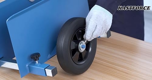 Miniatura 5 de Plataforma de panel, capacidad de 600 libras, mudador de paneles de yeso con ruedas no planas de 8 pulgadas, carrito de panel de abrazadera