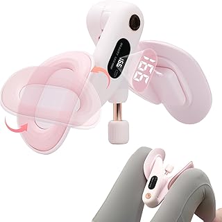 Thigh Trainer Thigh Hip Trainer Kegel Exerciser 36 LB, Leg and Inner Thigh Strength Exercise Equipment, Hip Shaper Trainer Machine，Pink