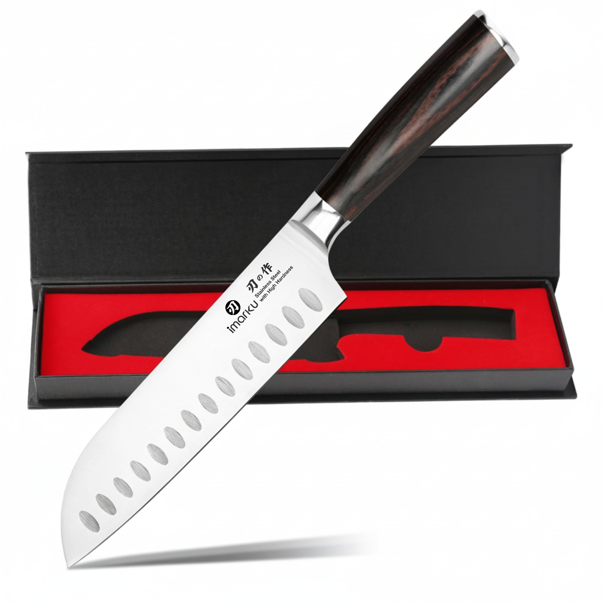 imarku Santoku Knife 7 Inch Japanese High Carbon Stainless Steel Chef Knife