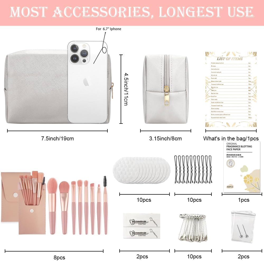Emergency Kit for Women – Mini Emergency Kit with 50+ Bridal Suit Essentials, Purse Essentials Kit, Wedding Day Survival Kit, Emergency Bride Kit, Women’s Emergency Kit, Wedding Survival Kit