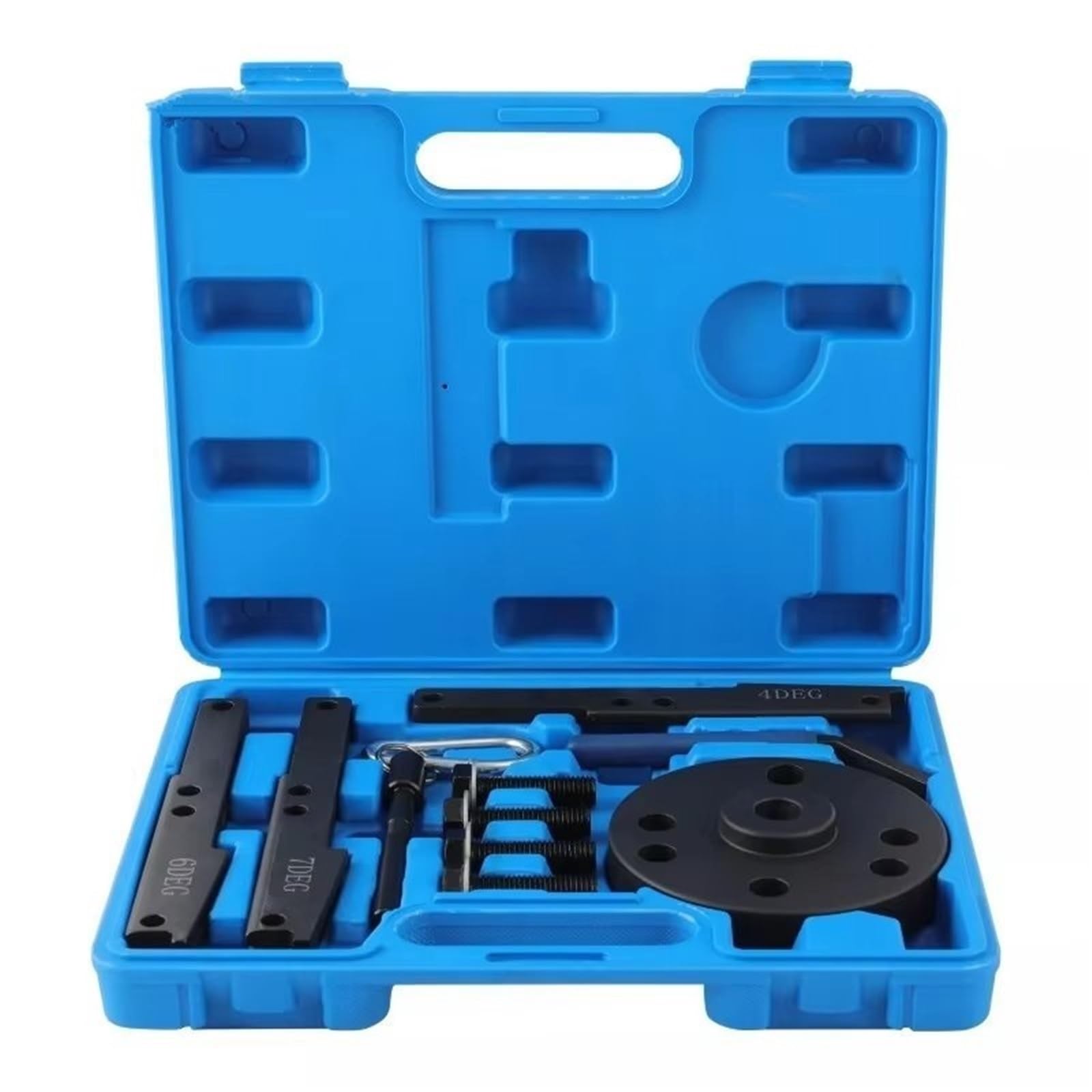 Set Strumenti Messa Fase Compatibile con Cummins per ISX QSX X15 3163020 3163069 3163530 con Blocchi A Cuneo A 4/5/6/7 Gradi Kit di Attrezzi per La Messa in Fase Dell'albero A Camme