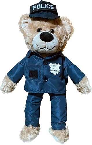 ZZZ Bears Ositos de peluche militares, de policía y bombero para honrar, proteger y acurrucarse a la hora de acostarse (uniforme de policía de