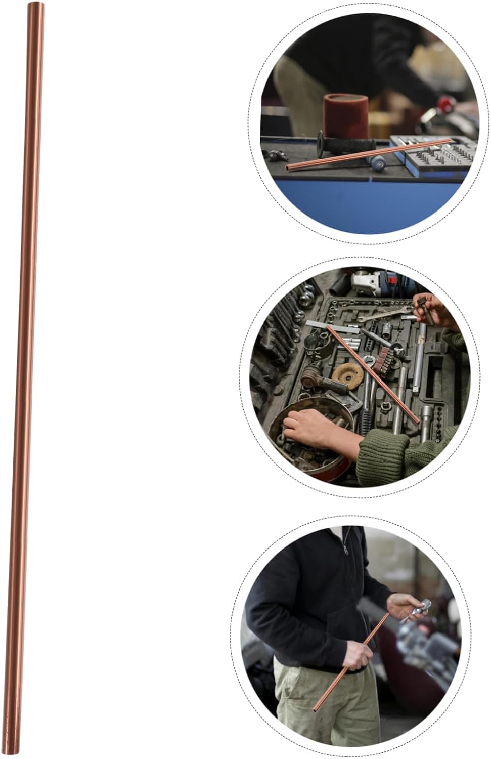 Cabilock Copper Tube Wall Thickness Versatile Copper Rod for Crafting Projects and Professional Use Rods for Various Applications