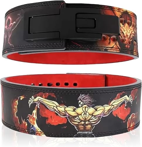 Cinturón de palanca de anime, cinturón de levantamiento de pesas, cinturón de levantamiento de pesas, cinturón de gimnasio para soporte de espalda,