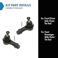 Vista 219 de TRQ Juego de barras de acoplamiento interiores delanteras 2 piezas compatibles con Acura RDX 2013-2018