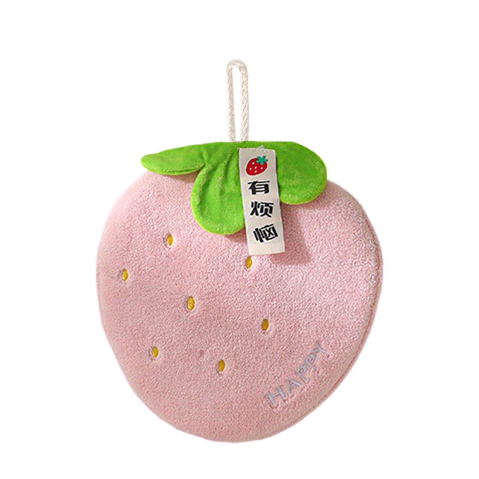 Buxuaaaa Fleece Hanging Hand Towel in Fruit Shape Optional Kitchen Towels for Quick Drying and Easy Use in Kitchen Thickened Towel