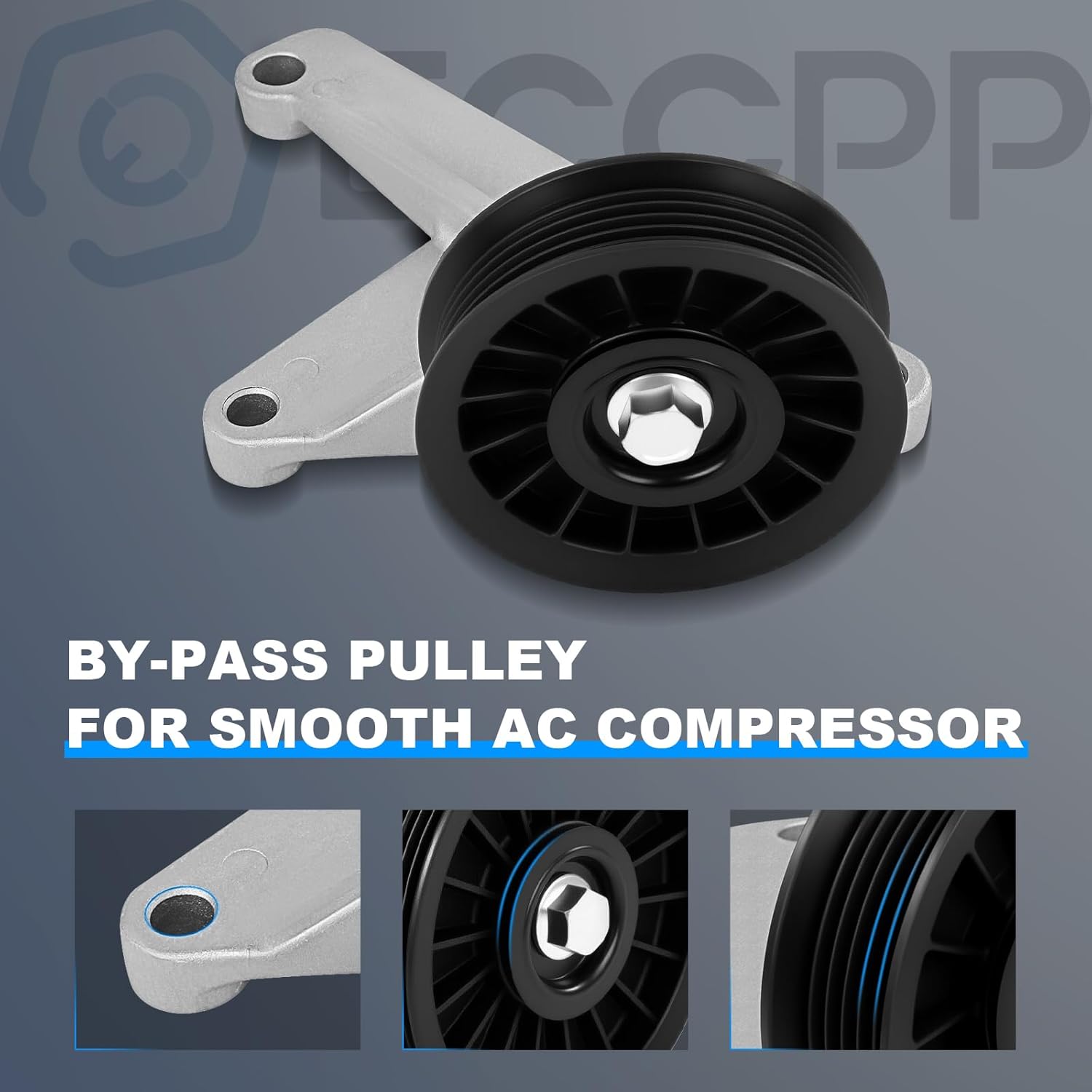 ECCPP A/C Compressor Bypass Pulley 34158 12634218 12555023 12555617 12634218 14102597 Durable Replacement for Smooth AC Performance Fits 2008-2008 for Dodge Ram 1500 3.7L