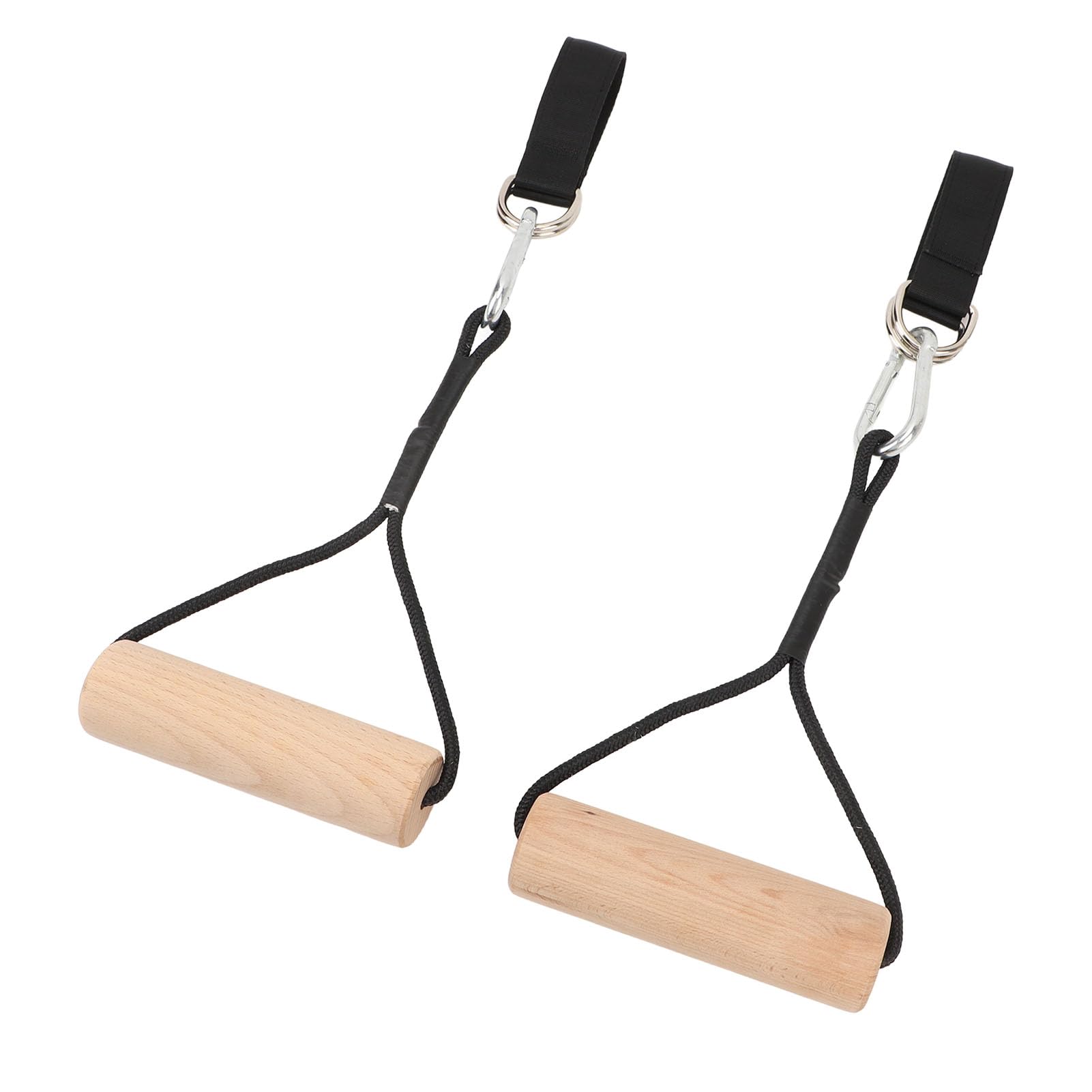 POENVFPO Anillos de Gimnasia de Madera, Asas Portátiles para Entrenamiento de Fuerza de Brazos y Desarrollo Muscular, con Bolsa de Almacenamiento para Gimnasio en Casa Al Aire