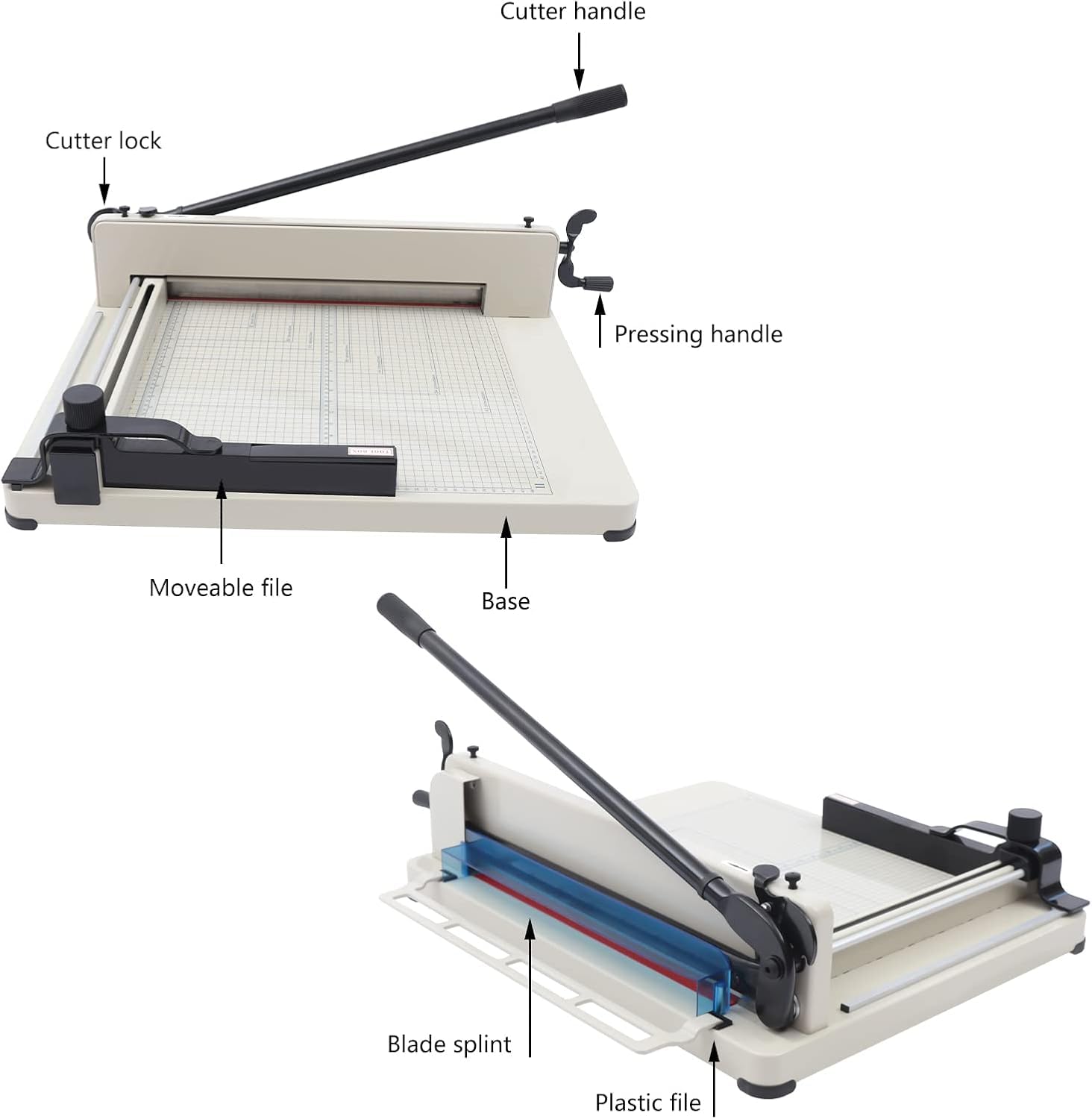 Taglierina di carta resistente, tagliatrice manuale a ghigliottina da 43 cm per A3/A4, taglierina di precisione per ufficio, casa, scuola