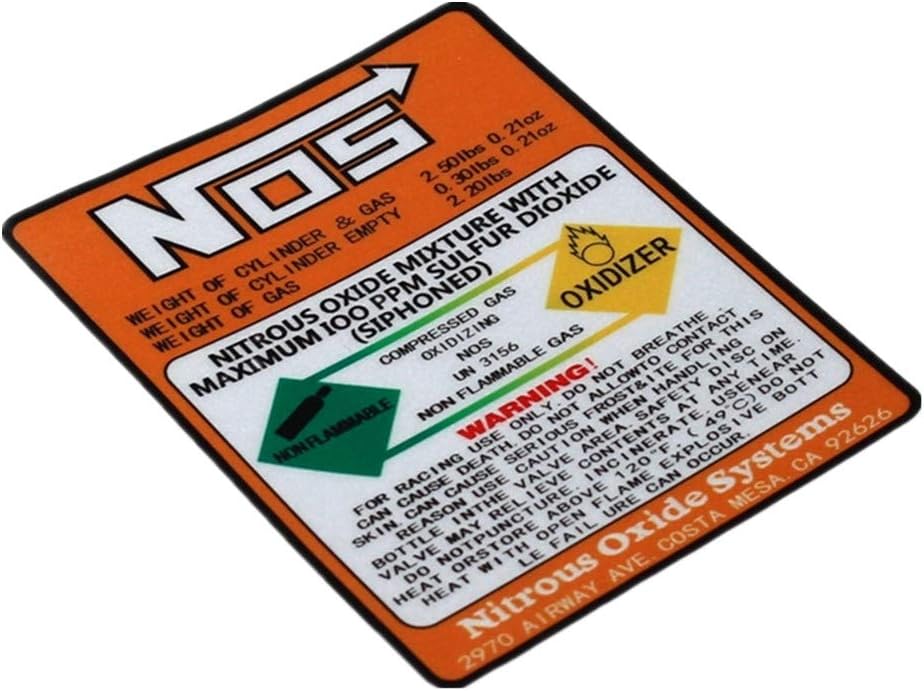 DXYMOO1PCS Car Styling Decals Motorcycle Box Bike Sticker Bumper for NOS Oxidizer 12x8.5cm