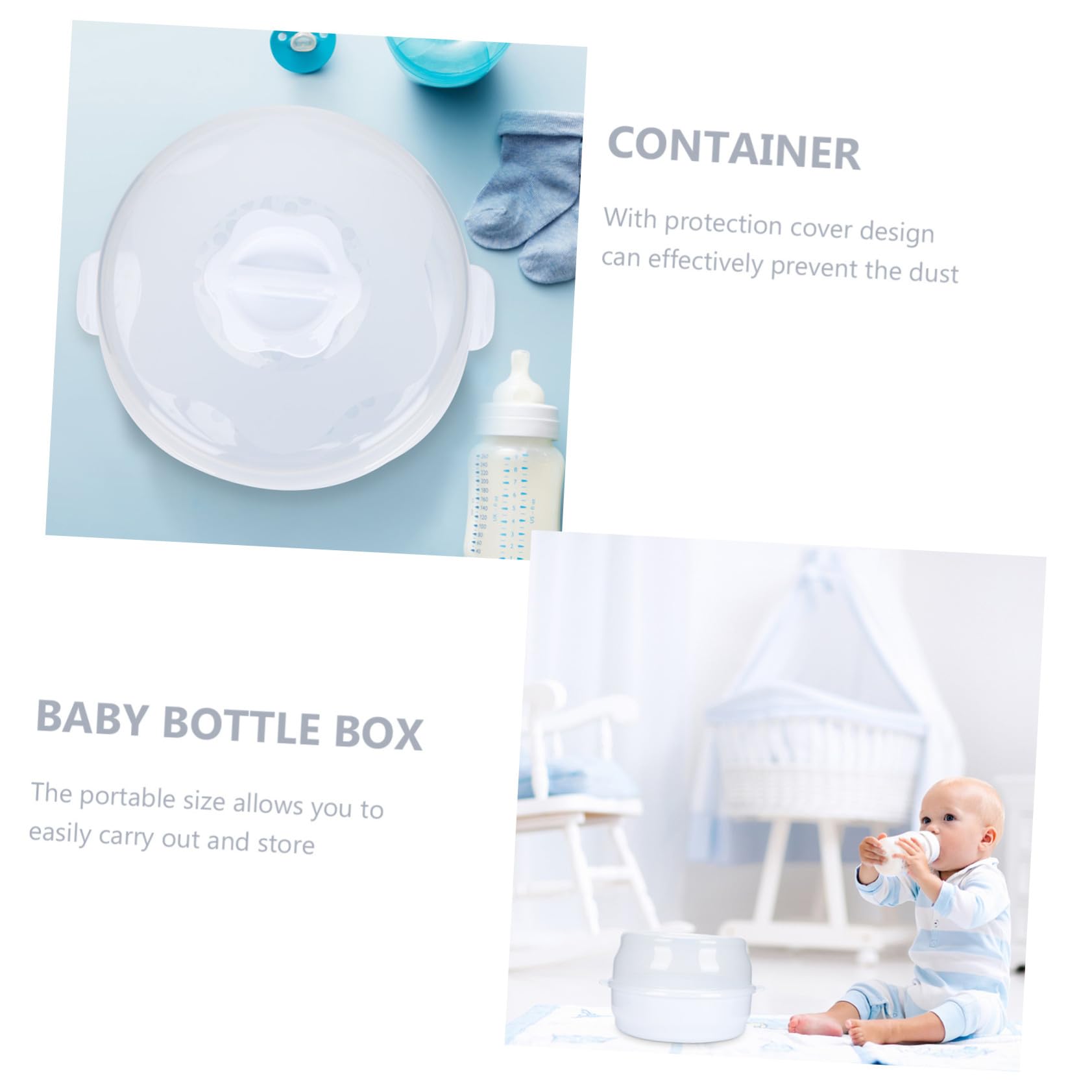 Caja Esterilizadora para Biberones Microondas Pp Blanco
