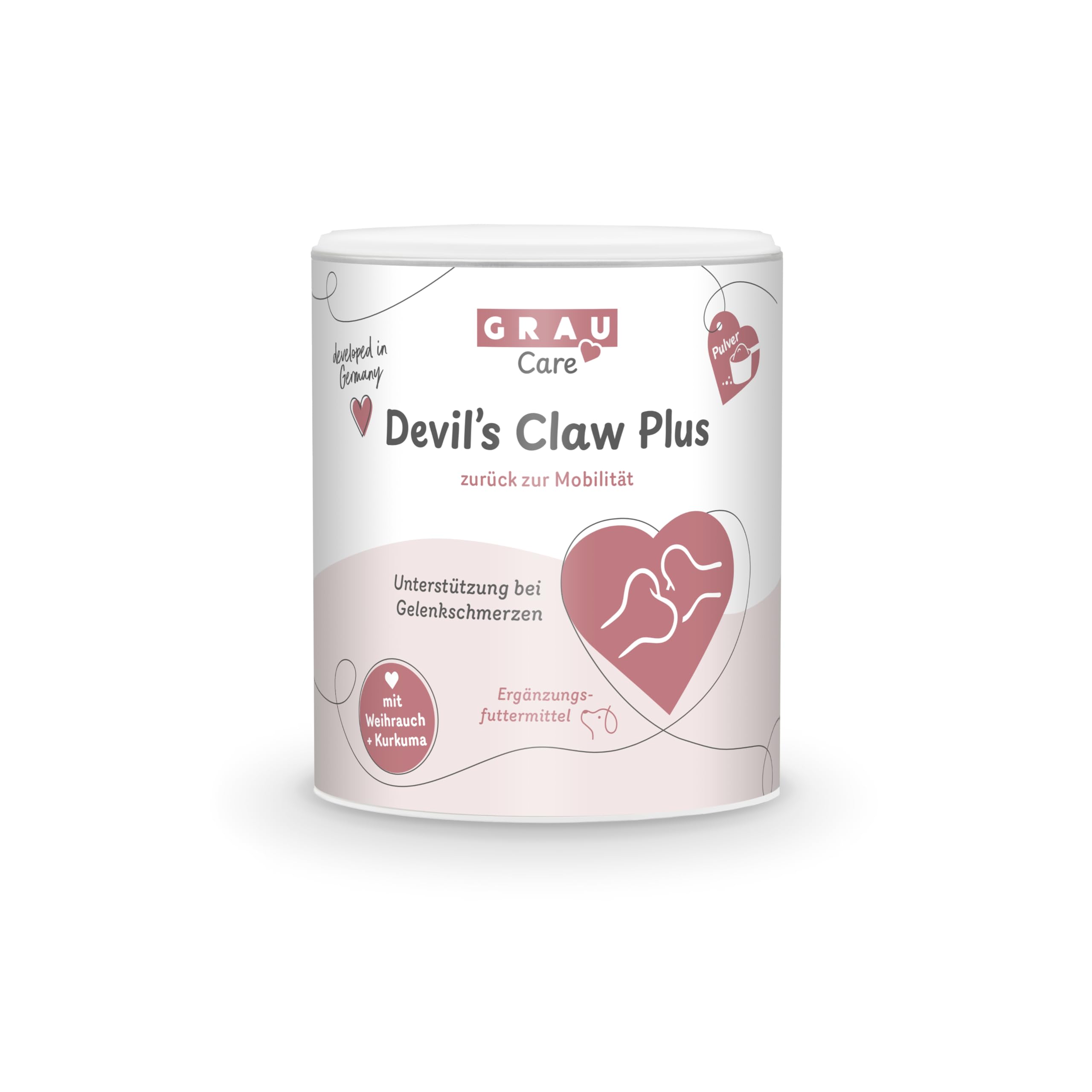 GRAU - Devil’s Claw Plus, Pack de 1 (1 x 250 g), Aliment complémentaire pour Chiens