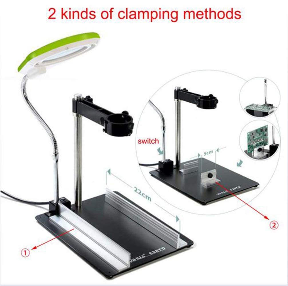 Lupa 8X con 40 Luces LED, lámpara de Escritorio, Lupa de sobremesa para Manualidades, inspección, Lectura, joyería, diseño, Soldadura, Costura, Interesante, Vida Moderna.