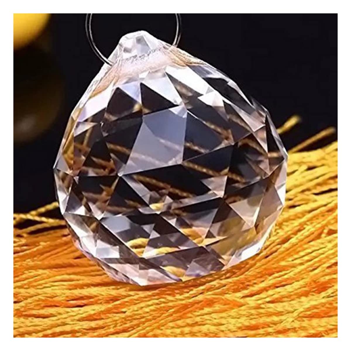 Chandelier Crystal Prisms Pendants 7PCS 30/40/50MM Clear K9 Crystal Ball Prisms Chandelier Lighting Lamp Parts Crystals Lighting Lamp Replacement Parts (Color : 50mm)
