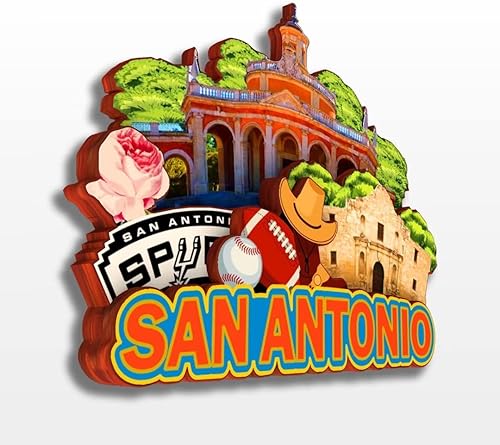 Miniatura 2 de Imán para nevera de San Antonio, Texas, Estados Unidos, América, colección de madera, madera 3D, hecho a mano, recuerdos de ciudad, imán para