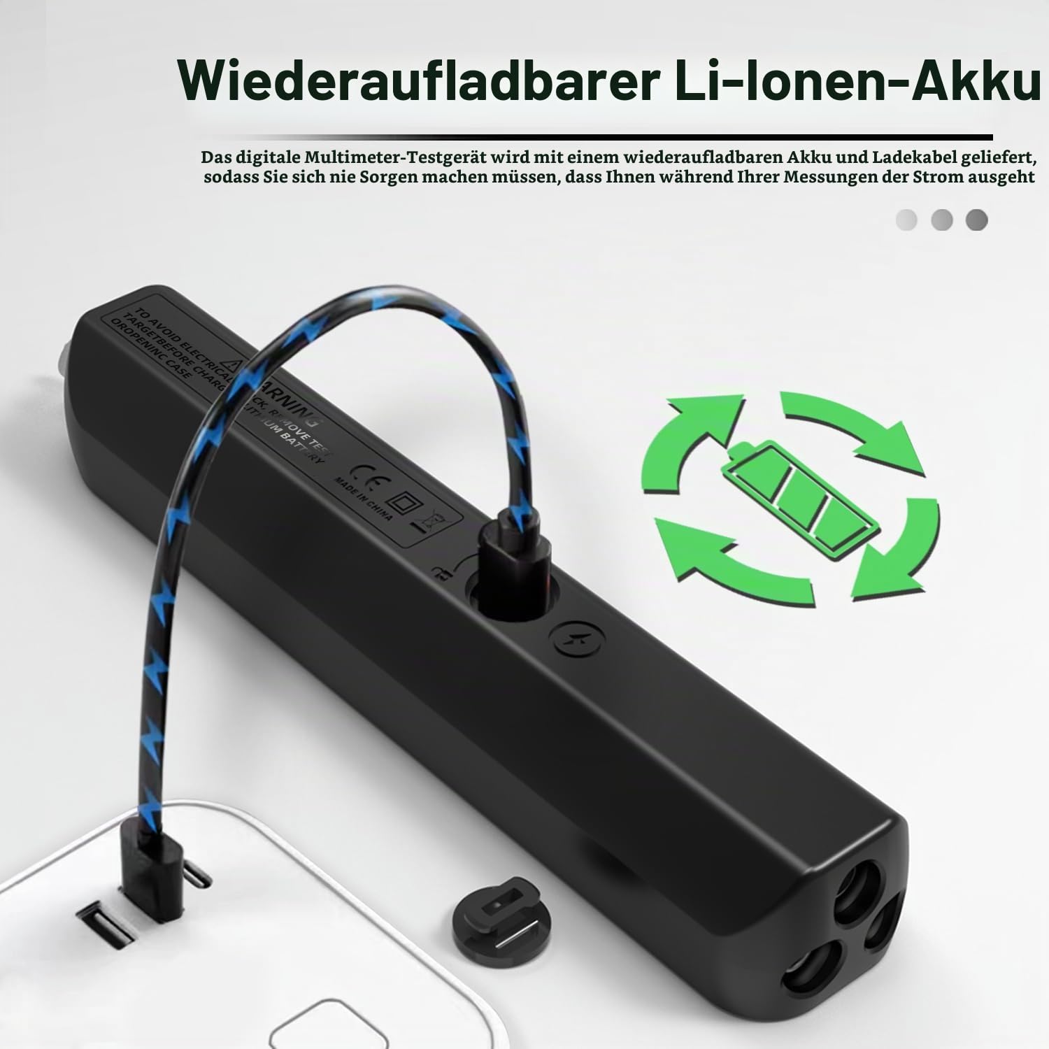 BSIDE S6 Spannungsprüfer Berührungslos Wiederaufladbar Elektrischer Tester mit Dreifach Display VFD Amperemeter Kapazitätsmesser Automatisch Multimeter Stift für Strom/Spannung AC DC Ohm Hz Durchgang