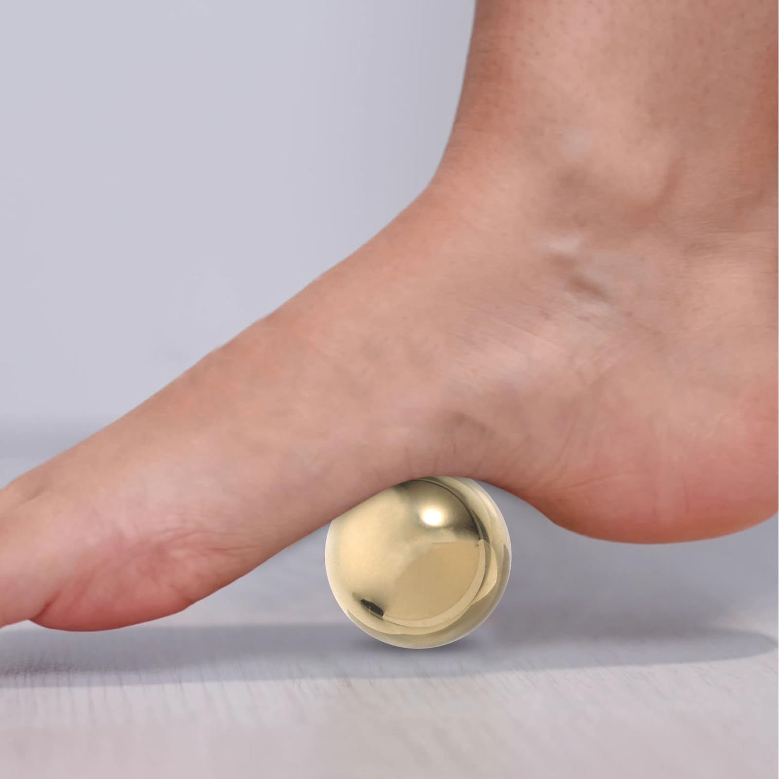 Palle da Massaggio in Ottone Dorato 40Mm Set da 2 per Esercizi Manuali e Decorazione da Tavolo, Sfera Liscia per Fitness e Rilassamento delle Mani, Accessorio Benessere per Adulti