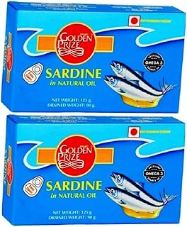 Golden Prize Sardine Canned in Natural Oil 125g (Pack of 2)