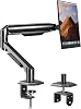 Brazo de soporte para monitor único UPGRAVITY para pantallas de computadora de 17" a 32" | Soporte de escritorio para monitor con resorte mecánico ajustable sostiene hasta 17.6 libras, base C-Clamp y orificio, VESA 75/100mm 1