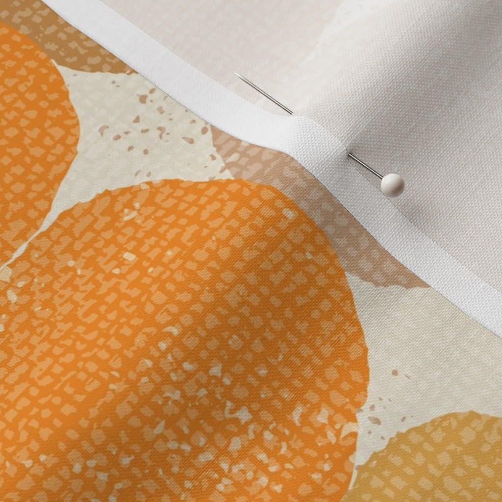 Spoonflower Fabric - Retro Halloween Vintage Fall Pumpkin Texture Trick Or Treat Jack O Printed on Petal Cotton Fabric Fat Quarter - Sewing Quilting Apparel Crafts Decor