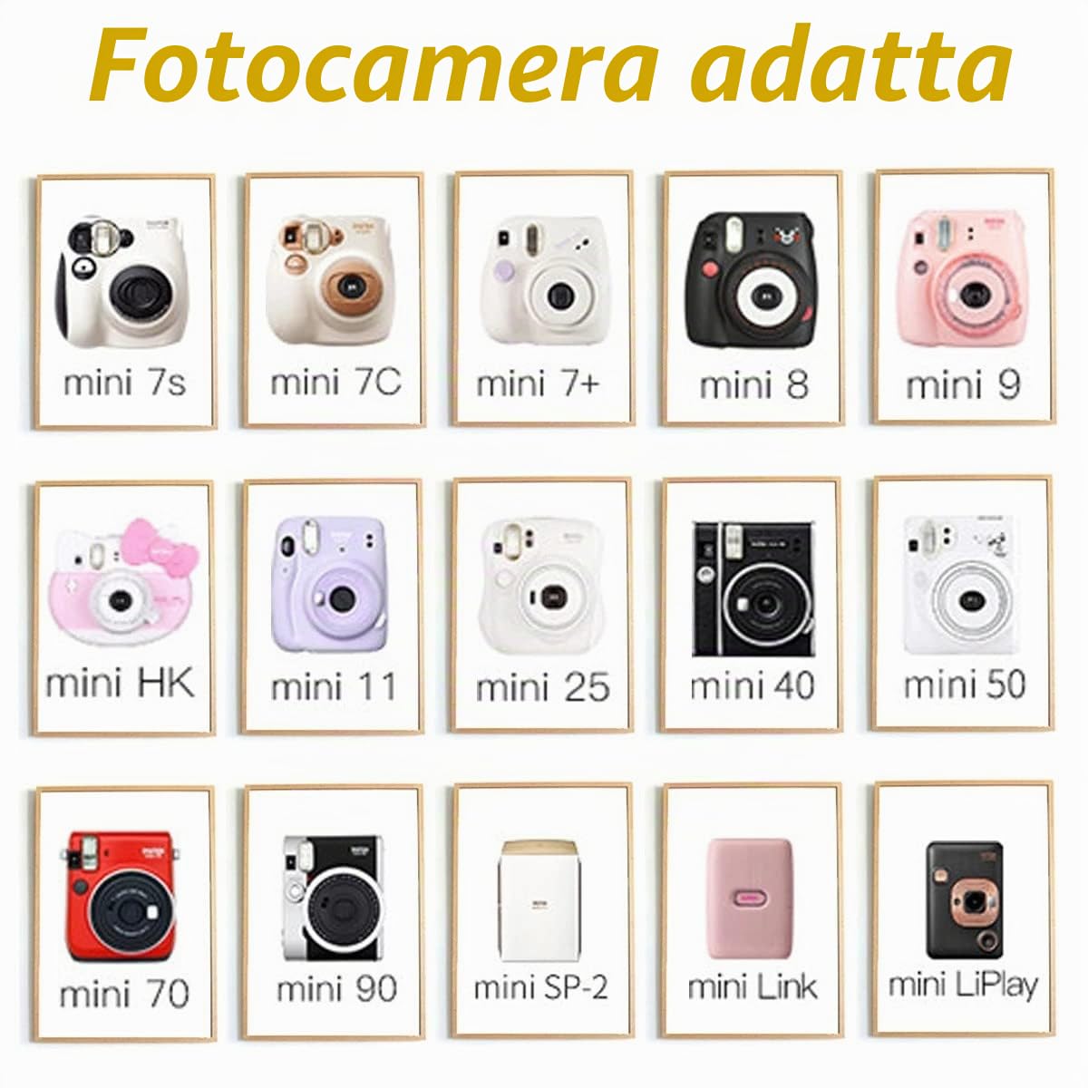 Fujifilm INSTAX Mini per Fuji 7s 8 25 50s 90 300 Instant Camera, Bianco