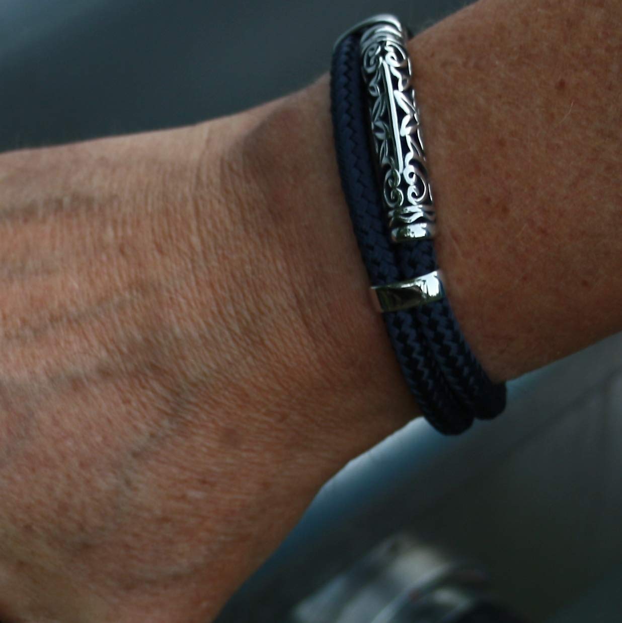 Segeltau-Armband XO ST Nachtblau Männer Herren