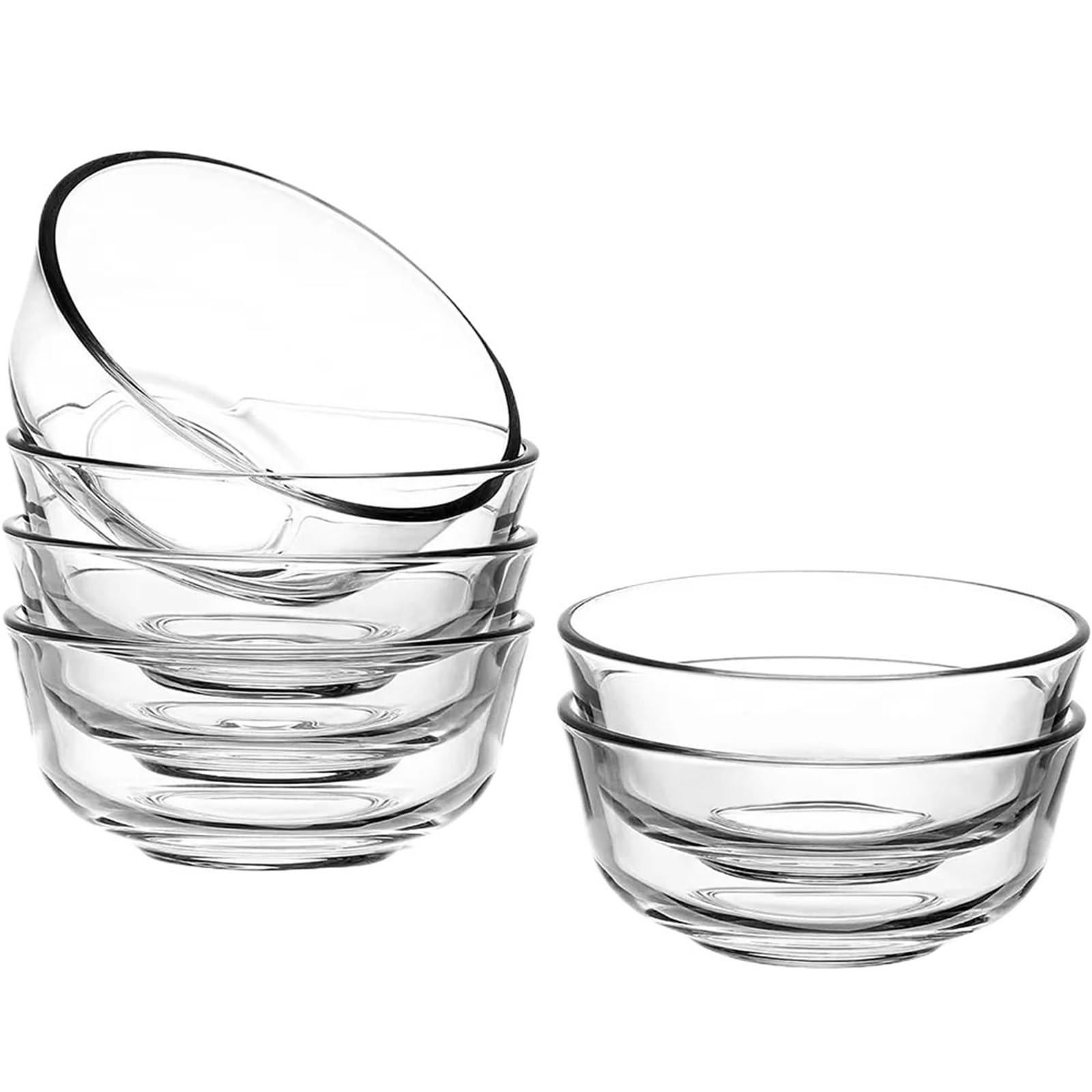 Coppe Gelato Set di Ciotole in Vetro, Ciotole Piccole for la Cucina, Ciotole for Dessert for Gelato, Ciotole for Snack, contorni, Ciotole Piccole for Immersione per Dessert(6PCS)