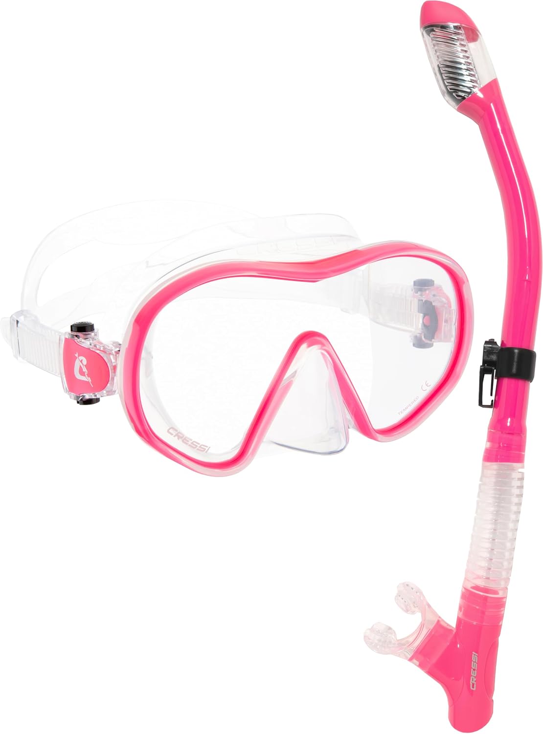 Cressi Single Lens Frameless Scuba Mask & Dry Snorkel for Snorkeling, Scuba Diving, F-Dual & Tao Dry: Designed in Italy