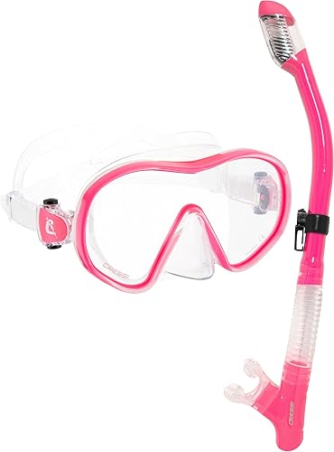 Miniatura 6 de Cressi Máscara de buceo sin marco de lente única y snorkel seco para esnórquel, buceo, F-Dual y Tao Dry: diseñado en Italia