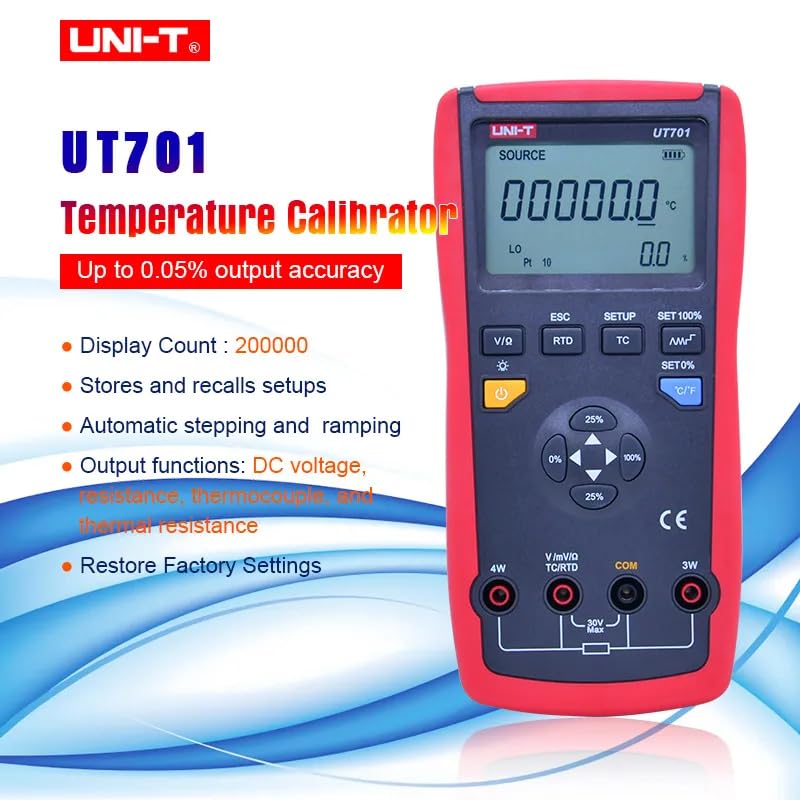 UNI-T UT701 UT705 UT714 UT715 UT725 Multifunction Process Calibrator Thermocouple/RTD/Resistance Frequency, Voltage and Current Process Calibrator(UT701)