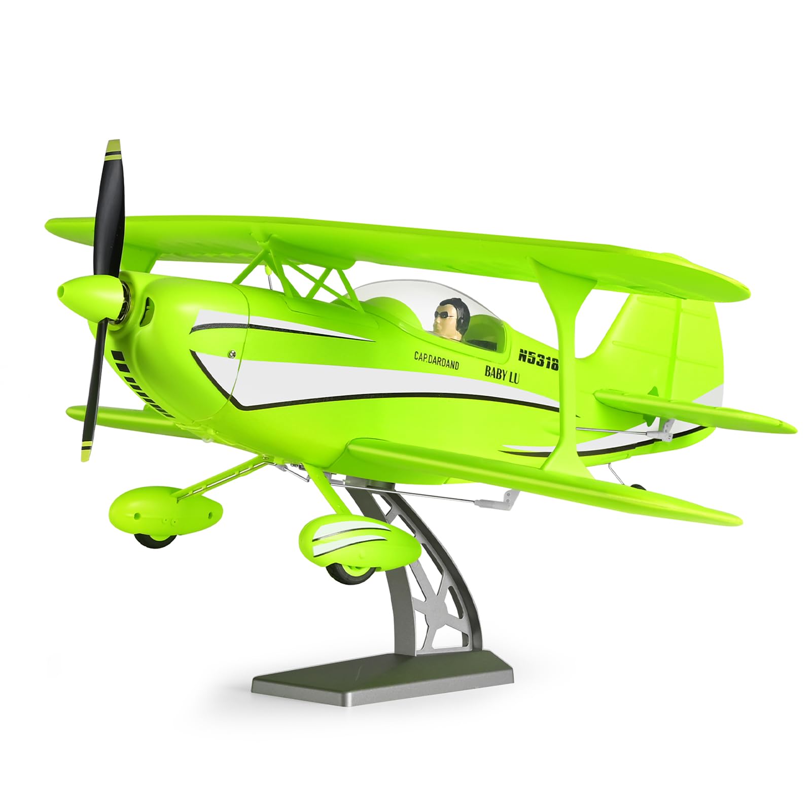 Walmeck Avión RC Planeador de ala Fija de Espuma EPP 4 Canales con Giroscopio 6 Ejes Avión Control Remoto Doble Batería para Principiantes y Viajeros Avanzados