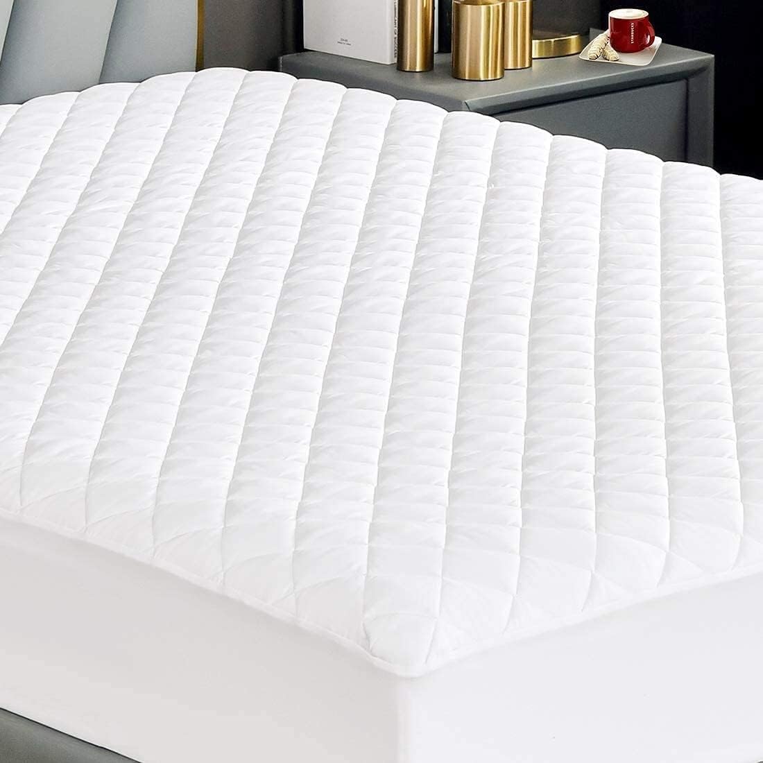 Adsin Extra Deep Quilted Mattress Protector, Double 140x190cm, 30cm