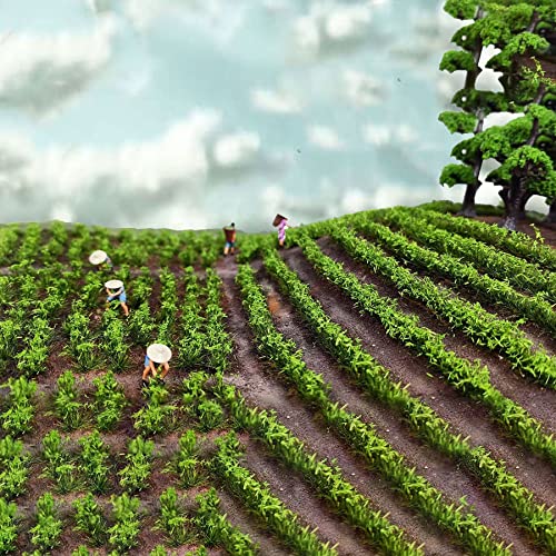 Woohome 280 PCS Static Grass Tuft Tea Model Grass Tufts 2 Color Artificial Grass Fake Moss Grass for Train Landscape Railway Artificial Grass Modeling - Image 3