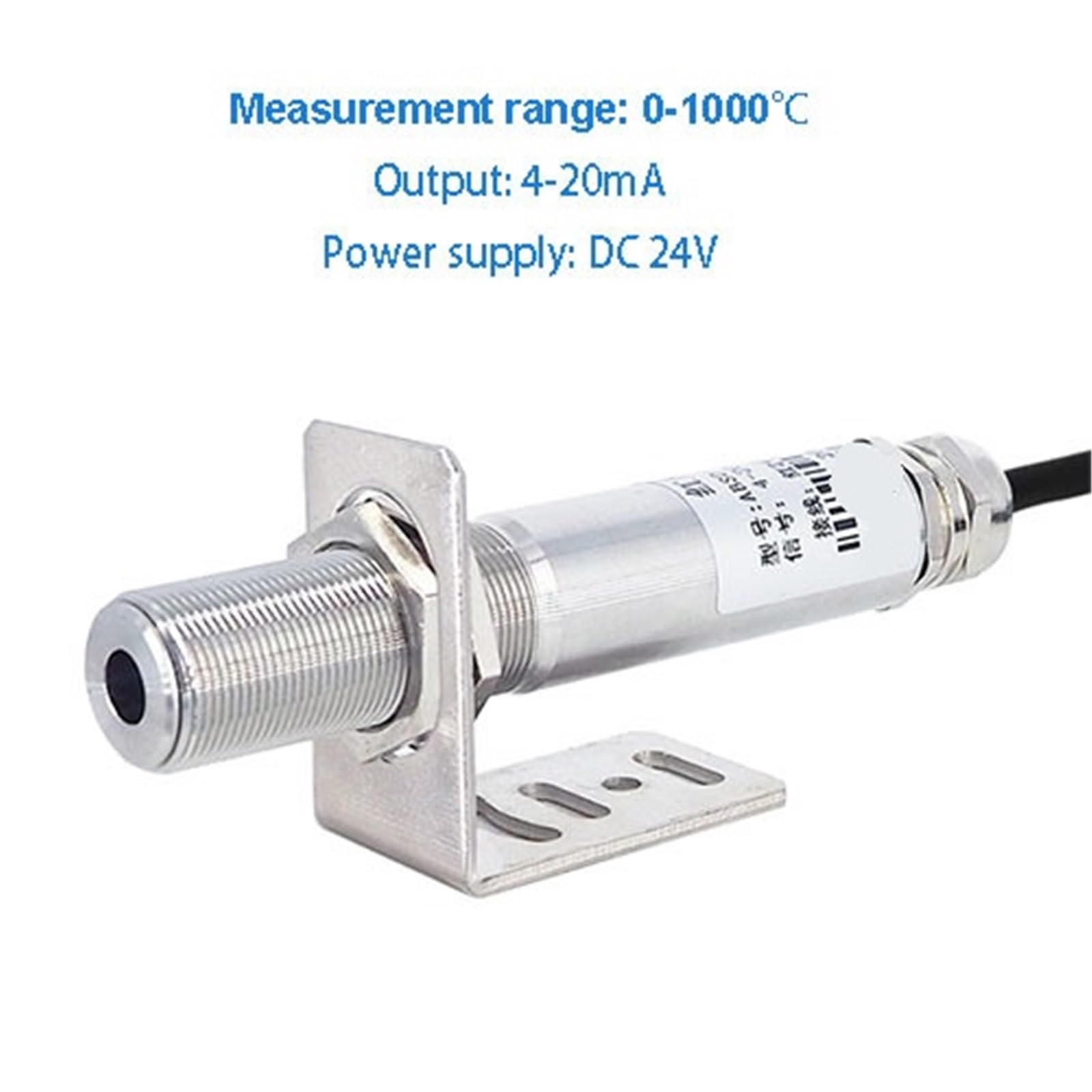 Termómetro infrarrojo, sensor de temperatura, transmisor sin contacto, medición de temperatura industrial, 4-20mA0-5VRS485