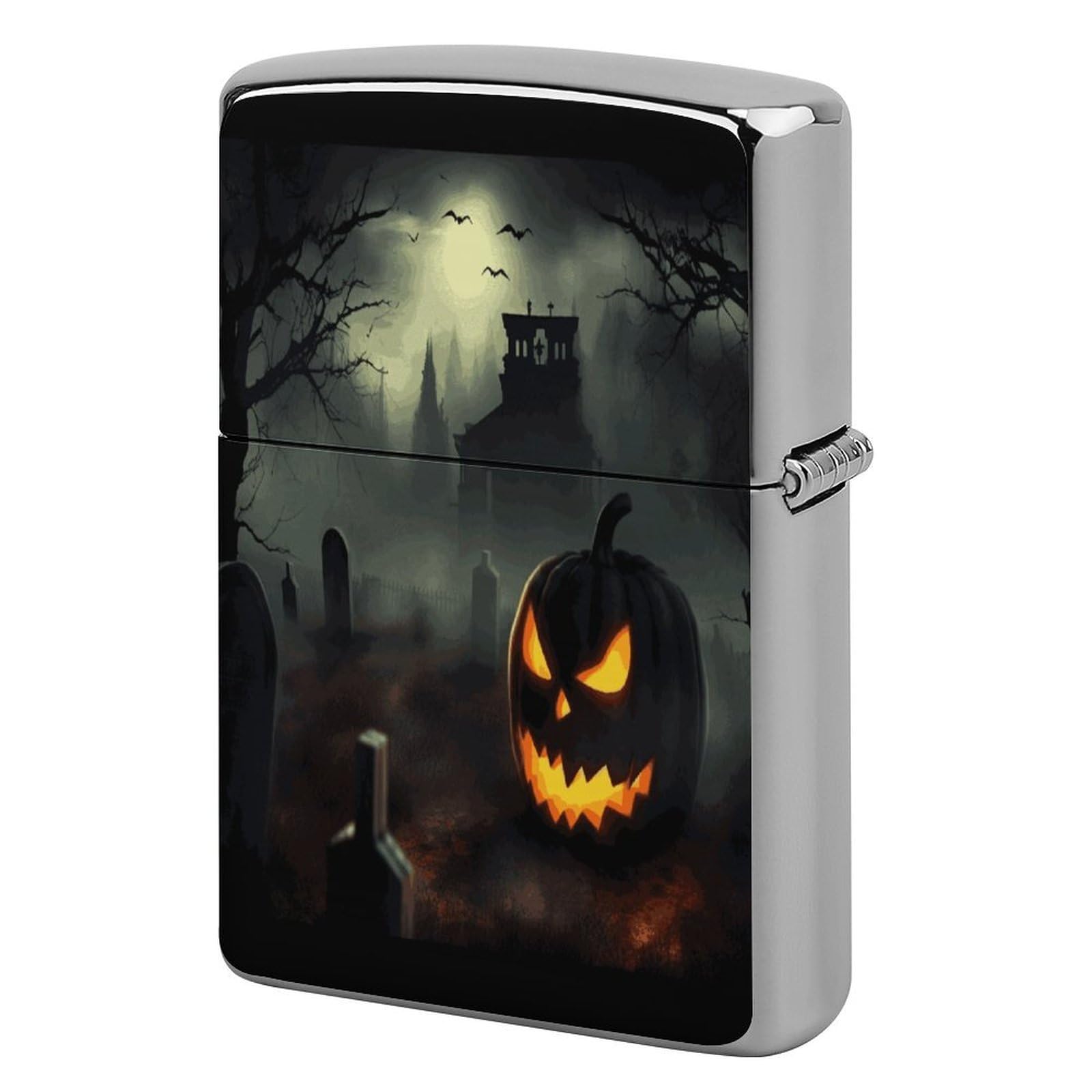 Btcowzrv Style Halloween Horror Metal Lighter Case Sleeve Cover Holder