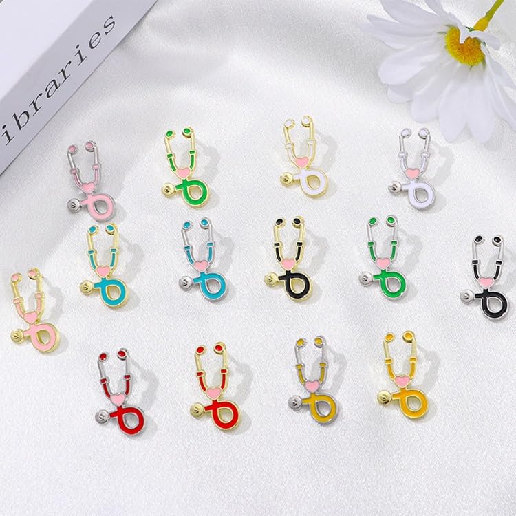 Image of Nurse Stethoscope Enamel Pins Cute Brooch Pins Medicine Enamel Lapel Pin Set Badges Doctor for Nurses' Day Medical Students Gifts Hat Jacket Bag Decor