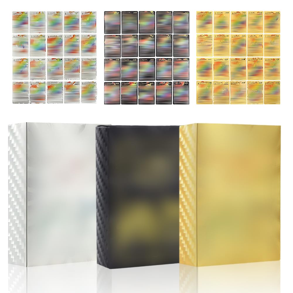 Rare Card Set, 165 Pieces, Anime Cartoon Cards, Black, Gold, Silver, Comics Trading Cards Including Various Rare Foil Cards for Adults and Fan Collections