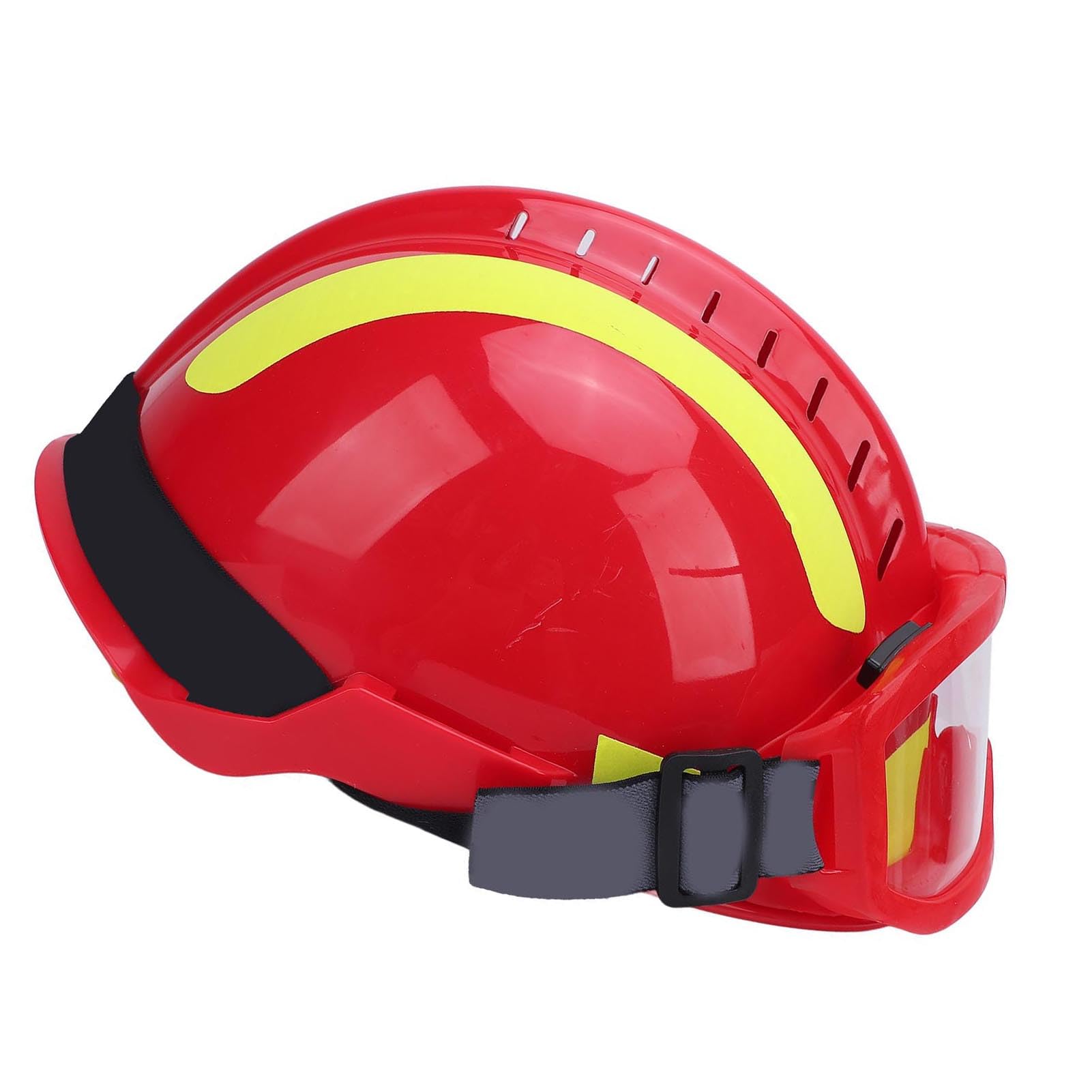 VGEBY Casco de Rescate F2, Casco de Seguridad para PC con Luz, Ajustable, Reflectante, Ideal para Trabajadores de la Construcción y Operaciones de Rescate contra Incendios