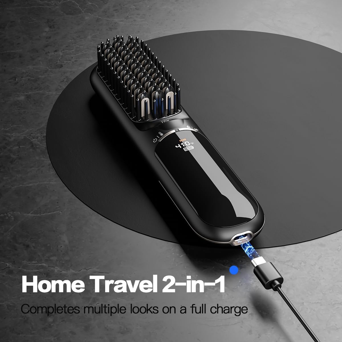 Charging the Cordless Hair Straightener Brush