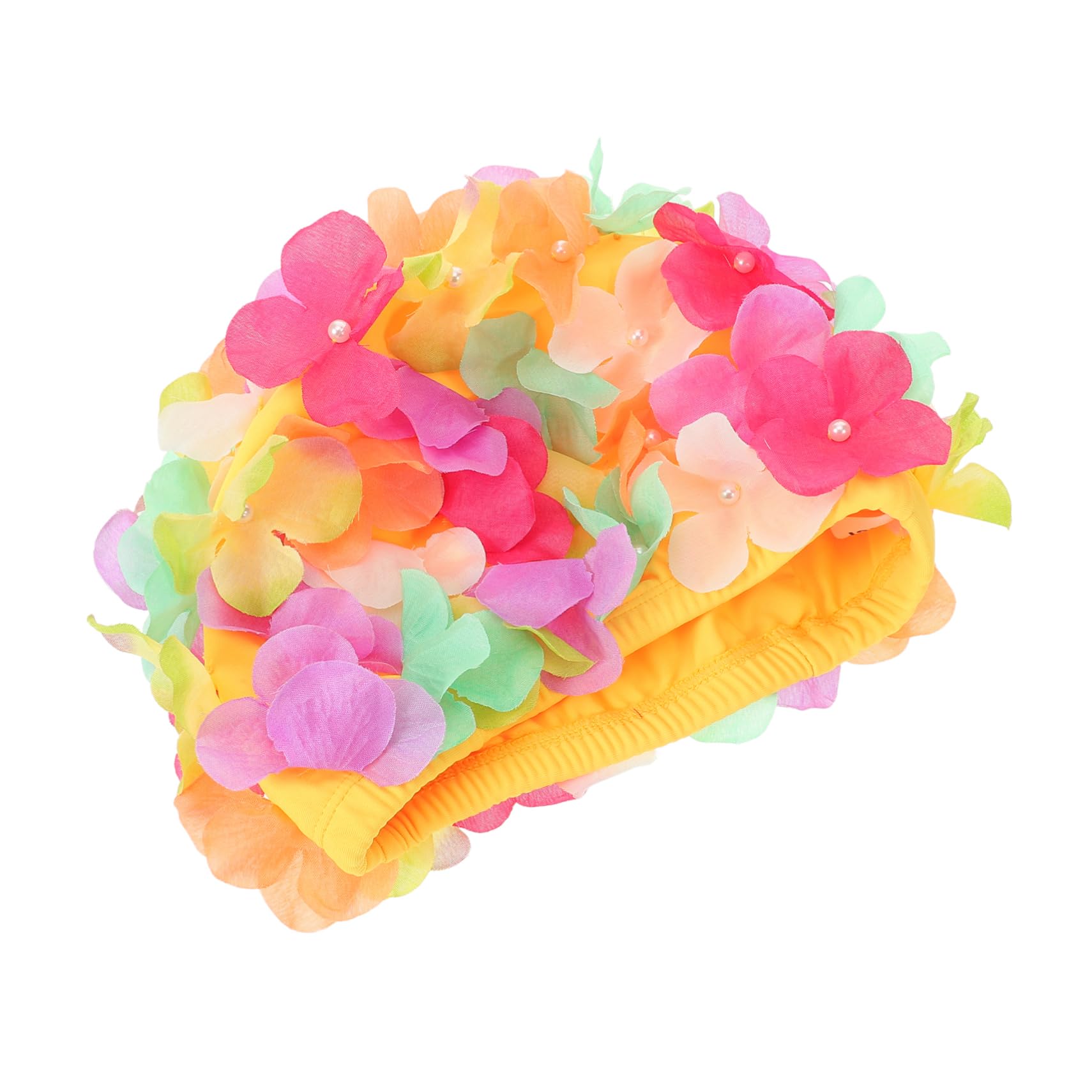 Mikikit Gorro de Natación Mujer con Floral Gorro Elástico Cabello Cómodo y Transpirable Natación