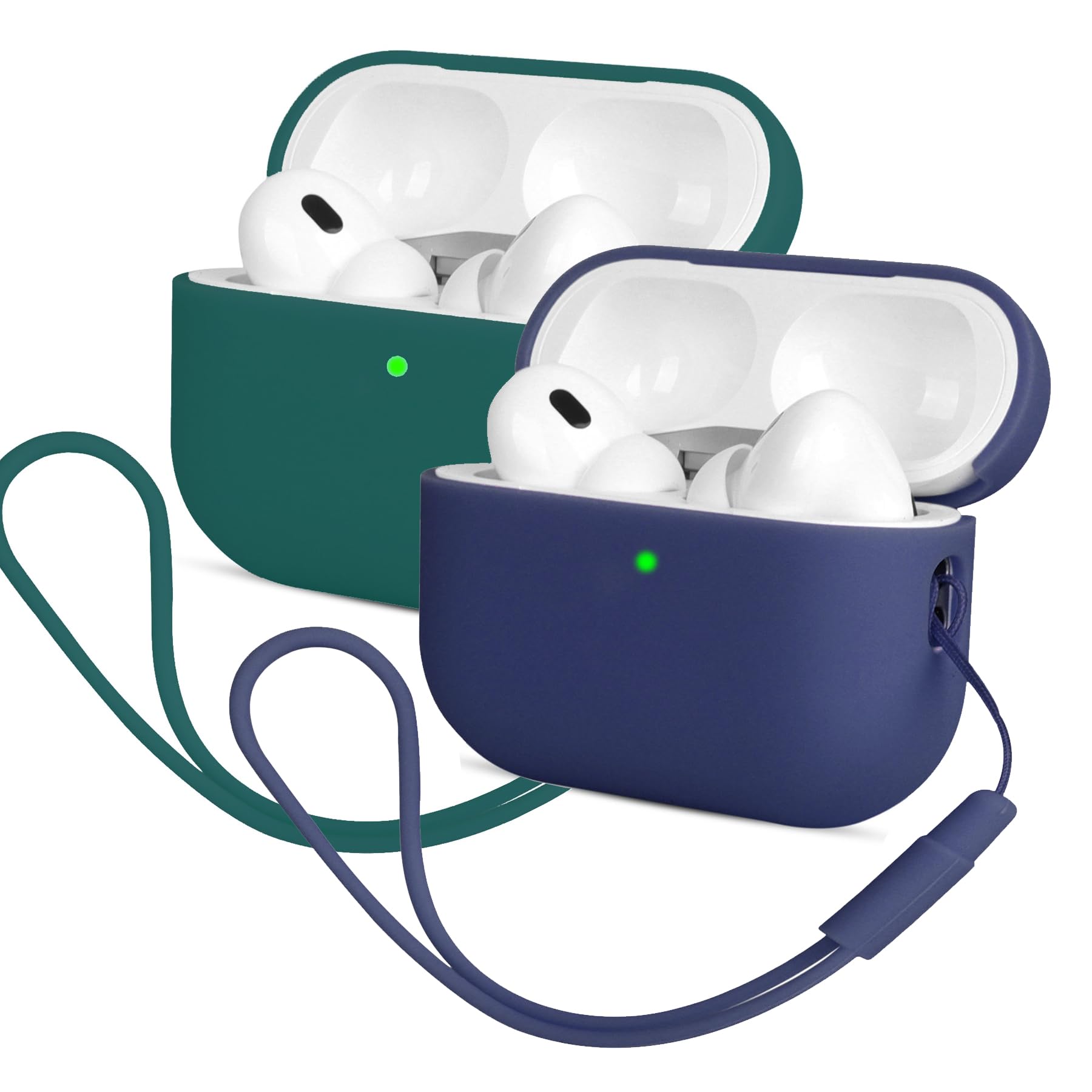 Mocarheri Funda Silicona Compatible con AirPods Pro 2.ª Generación, Ultradelgada Fundas Protectora de Silicona para AirPods Pro 2.ª Generación 2022,Menta Verde/Lavanda(2PCS) — view 20