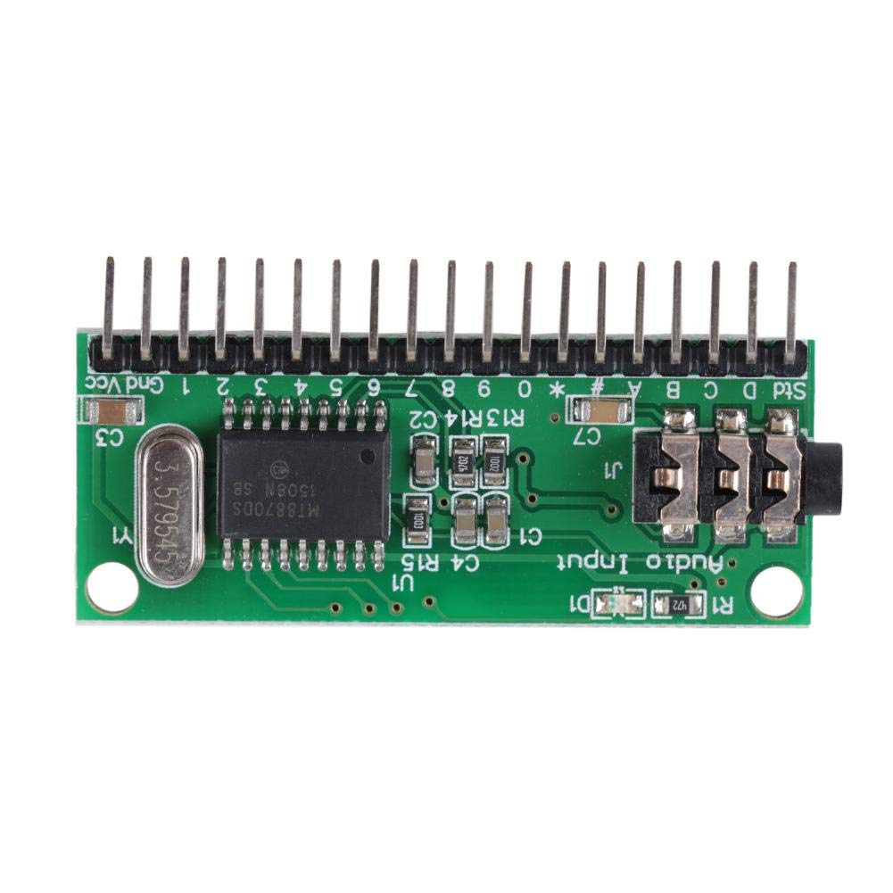 Scheda di decodifica audio, 16 canali DTMF MT8870 Decodificatore audio Telefono Regolatore di decodifica vocale per chiamate vocali telefoni cellulari e telefoni di rete fissa