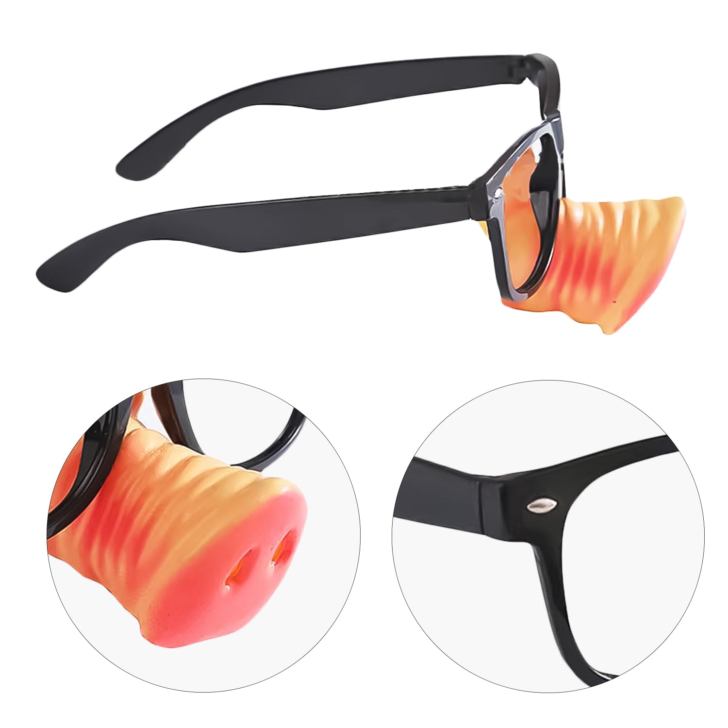 UNVOJL 4pcs Pig Nose Glasses Halloween Prank Glasses Dress Up Funny Party Glasses Novelty Eyeglasses for Halloween Carnival - Image 2