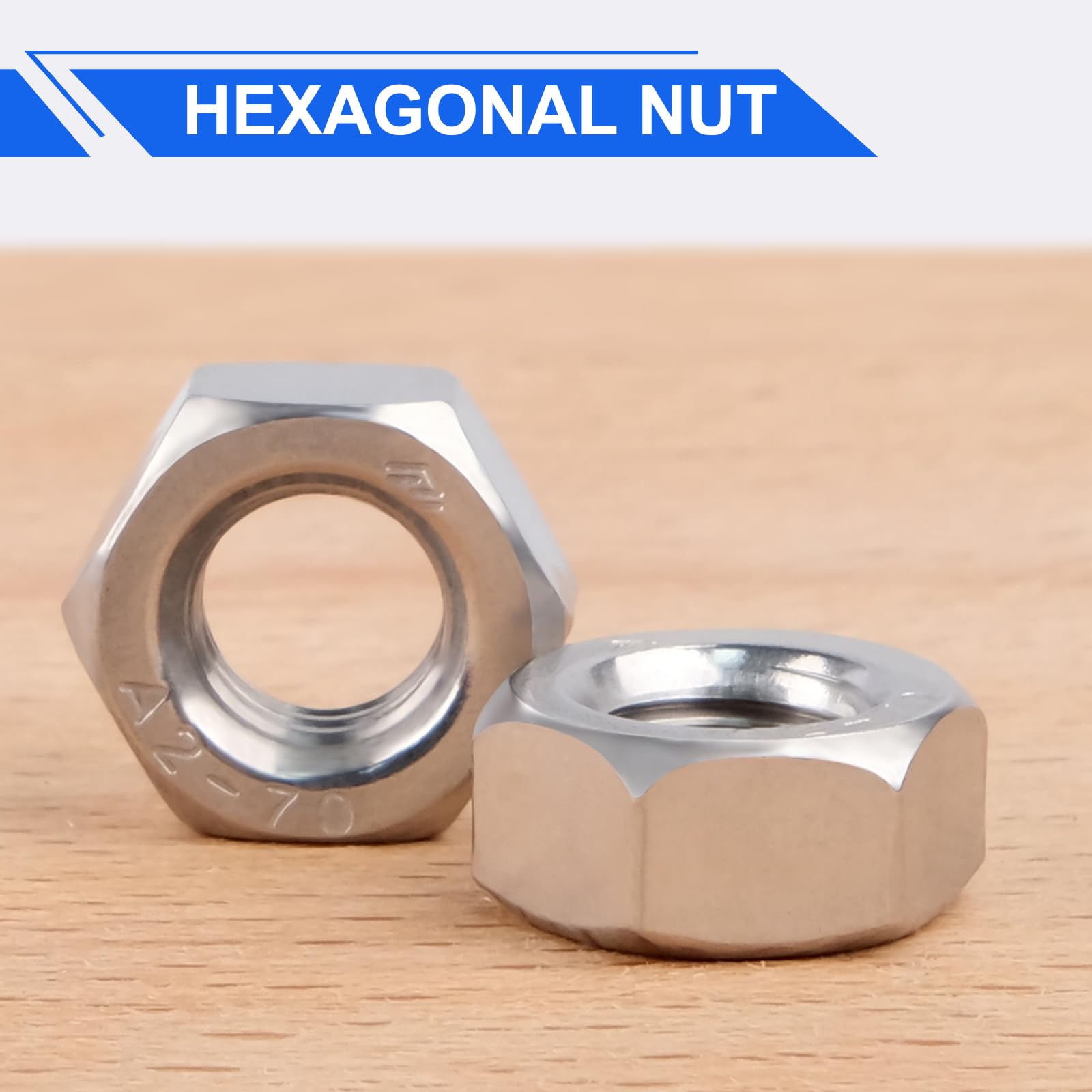 Set Dadi Esagonali In Acciaio Inox 304 - Misure Da M1 A M36, Standard DIN934, Per Bulloni E Rondelle, Completi