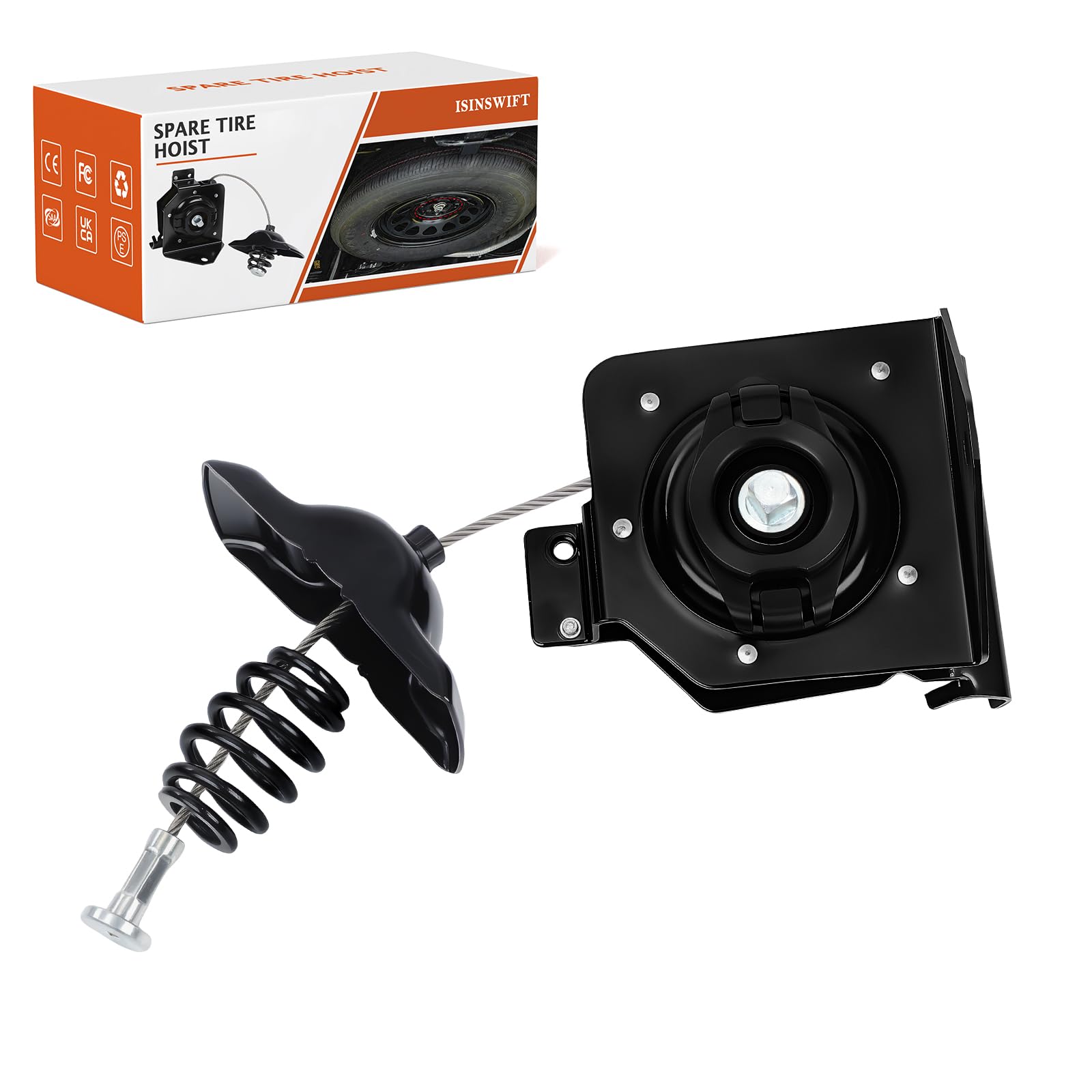 924-510 Spare Tire Hoist Winch Carrier Fit for GMC Sierra Chevy Silverado 1999-2019, Fit for GMC Yukon Chevy Tahoe 2000, Replaces 20870067,15703311