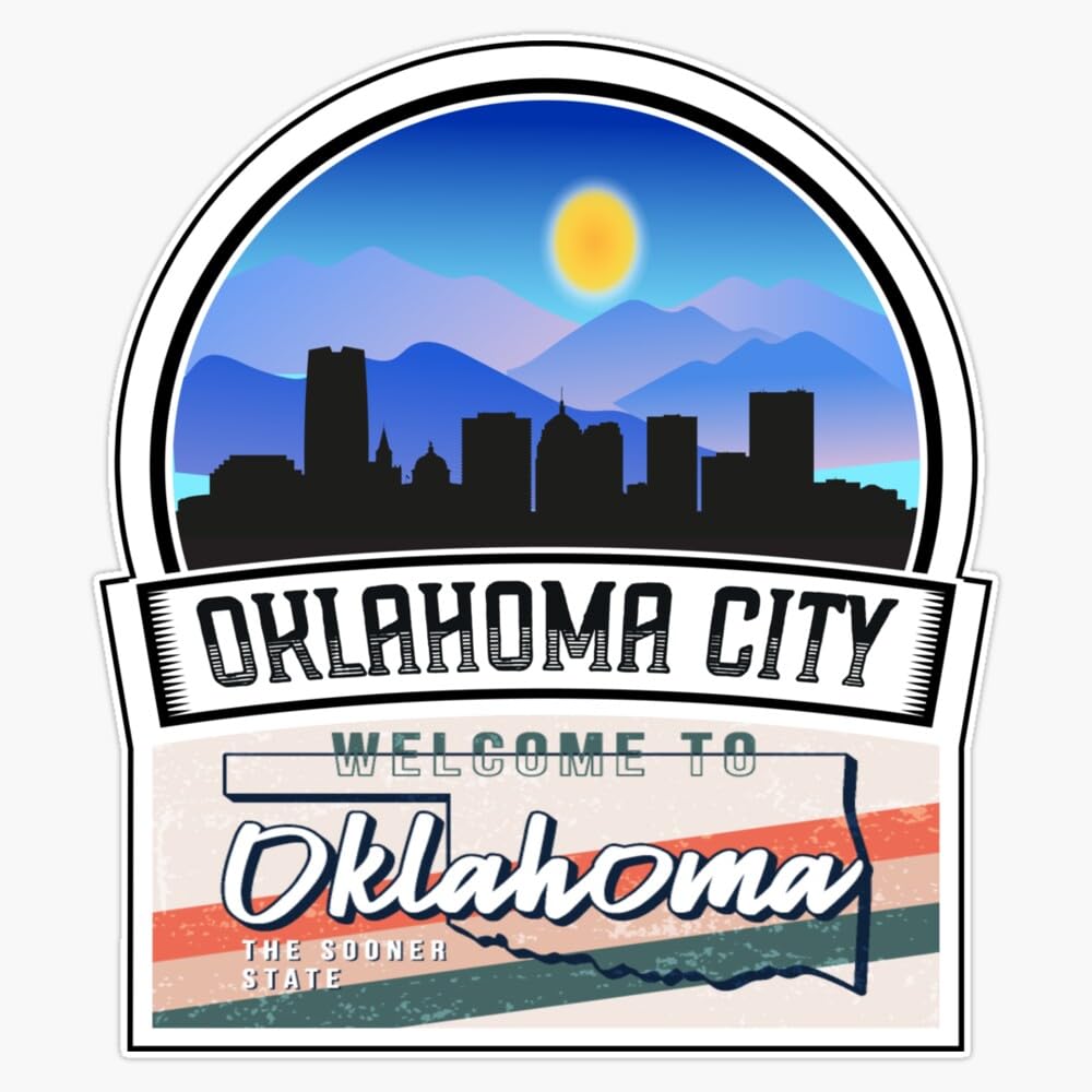 Magnet Oklahoma City Welcome To Oklahoma The Sooner State Oklahoma State And Cities Series -20 Magnet Vinyl Decal Sticker 5