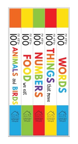 My First 100 Library: Boxset of 5 Early Learning Board Books for Kids | Learn First 100 Words, Numbers, Animals & Birds, Food We Eat, and Things That Move | Perfect for Babies, Toddlers, Preschool & Homeschool | Ages 0–5 Years