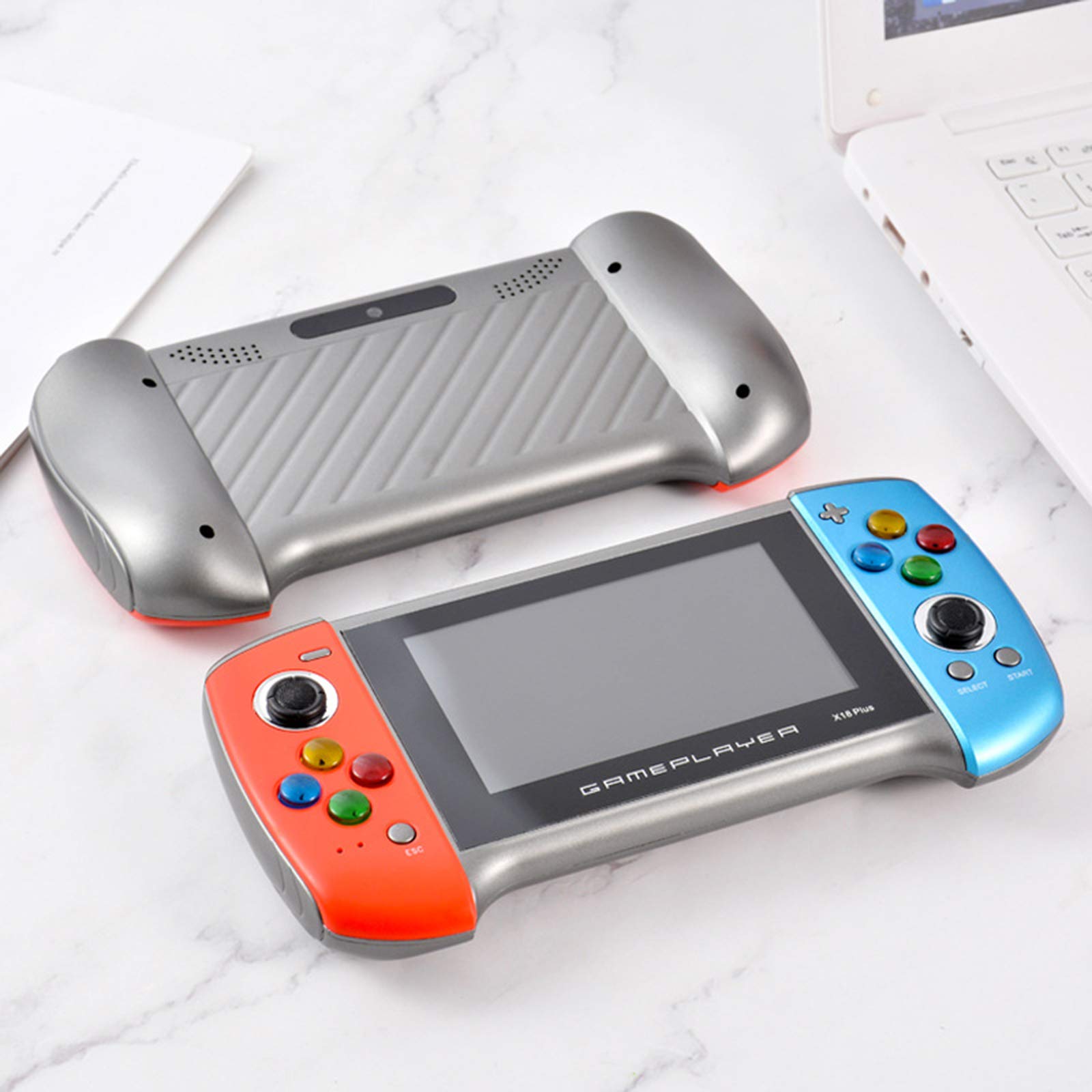 X18Plus Przenośna konsola do gier 4,3 cala duży ekran podwójny joystick 64-bitowe gry